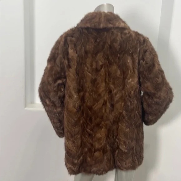 Vintage Bullock’s 50’s-60’s Fur Brown Coat with Pockets Lightweight - Picture 12 of 12